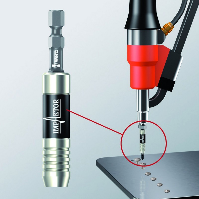 Ударный держатель WERA 897/4 IMP с кольцевым магнитом и пружинным стопорным кольцом 057675