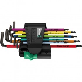 Набор Г-образных ключей WERA 967 SPKL/9 TORX® BO Multicolour BlackLaser 024335