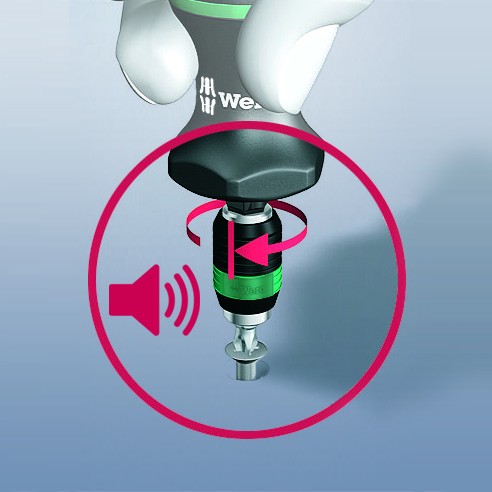 Динамометрическая отвертка WERA 7400, регулируемая с предварительной настройкой, 3,0-6,0 Нм, с быстрозажимным патроном Rapidaptor, пистолетная ручка 074717