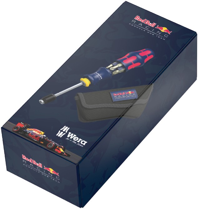 Ручка-держатель WERA Kraftform Kompakt 20 Red Bull Racing, нержавеющая сталь 227702