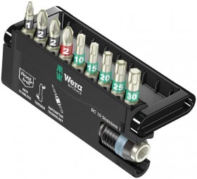 Набор WERA Bit-Check 10 Stainless 1, нержавеющая сталь 071110