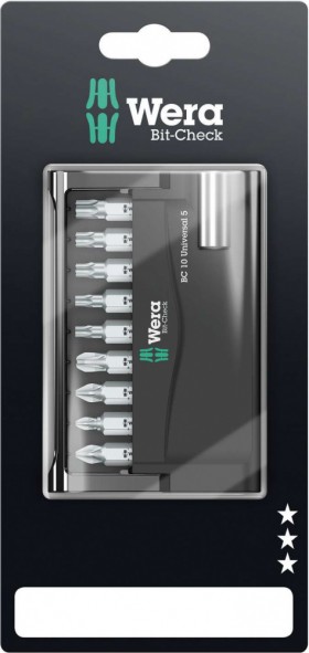 Набор насадок WERA Bit-Check 10 Universal 5 SB 073416