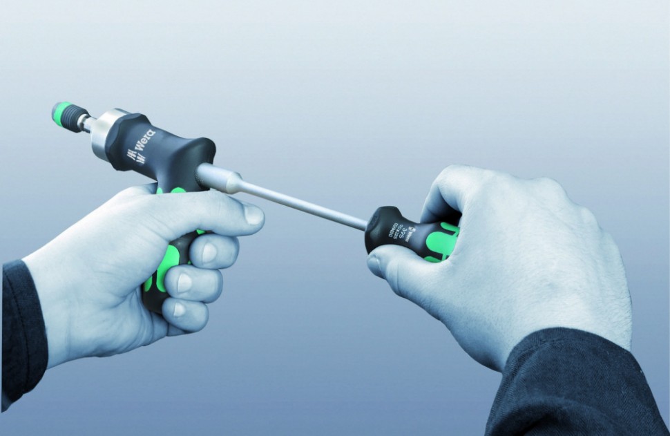 Динамометрическая отвертка WERA 7400, регулируемая с предварительной настройкой,  4,0-8,8 Нм, с быстрозажимным патроном Rapidaptor, пистолетная ручка 074728