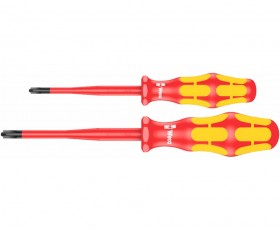 Набор отвёрток Kraftform Plus серия 100, 165 iS PZ/S # 1 + 2, с зауженным стержнем WERA 006470