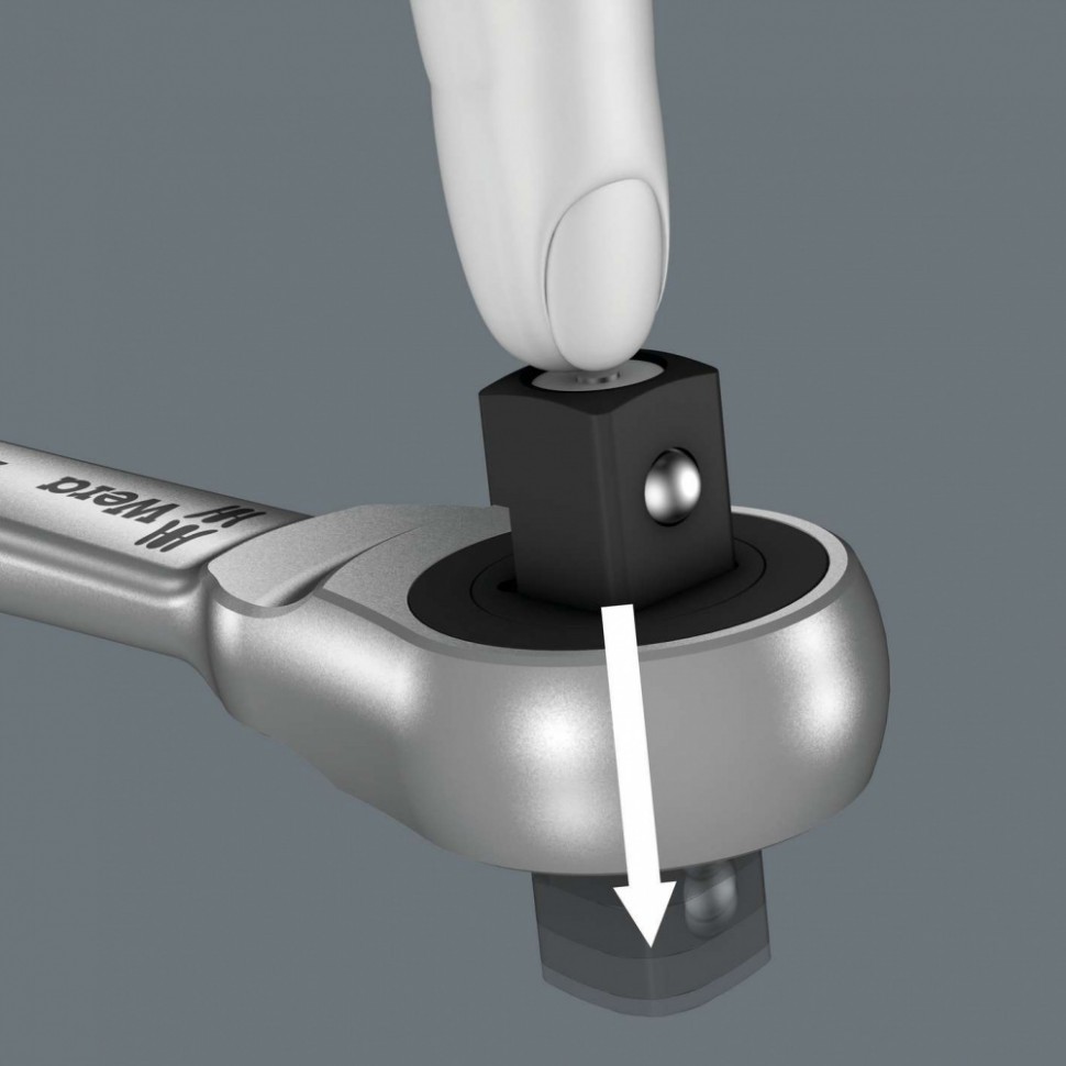 8100 SB 7 Zyklop Metal-набор с трещоткой, выдвижной квадрат, привод 3/8", метрический WERA 004047