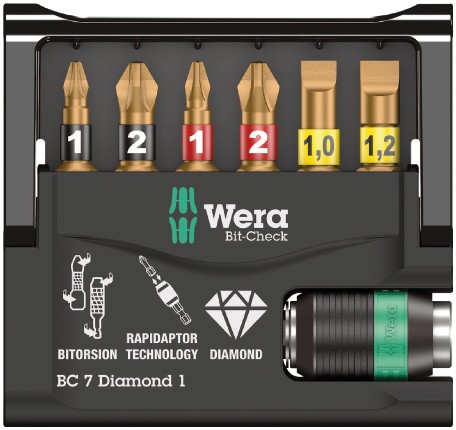 Набор WERA Bit-Check 7 Diamond 1 057416