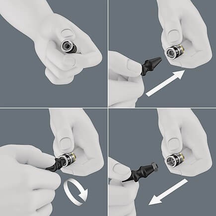 Набор WERA 8100 SA All-In, Zyklop Speed, с фиксирующей функцией, привод 1/4", метрический, WE-003755