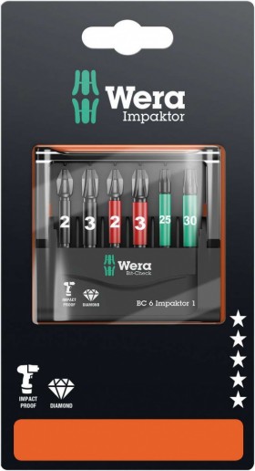 Набор насадок WERA Mini-Check IMP DC 50 mm PH/PZ/TX SB 073890 упаковка блистер