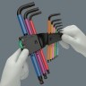 Набор Г-образных ключей, метрических WERA 950 SPKL/9 SM HF Multicolour BlackLaser 022210