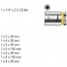 Набор торцевых головок WERA 004180 с динамометрическим ключом Click-Torque A 5, 16 предметов, WE-004180