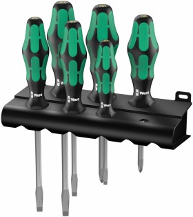 Набор отверток WERA Kraftform Plus Lasertip 334 SK/6 Rack 007680