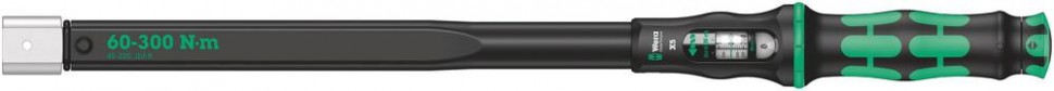 Динамометрический ключ WERA Click-Torque X 5 с трещоткой и реверсом, гнездо 14x18 мм, 60-300 Нм, погрешность ± 3%, 570 мм, WE-075655