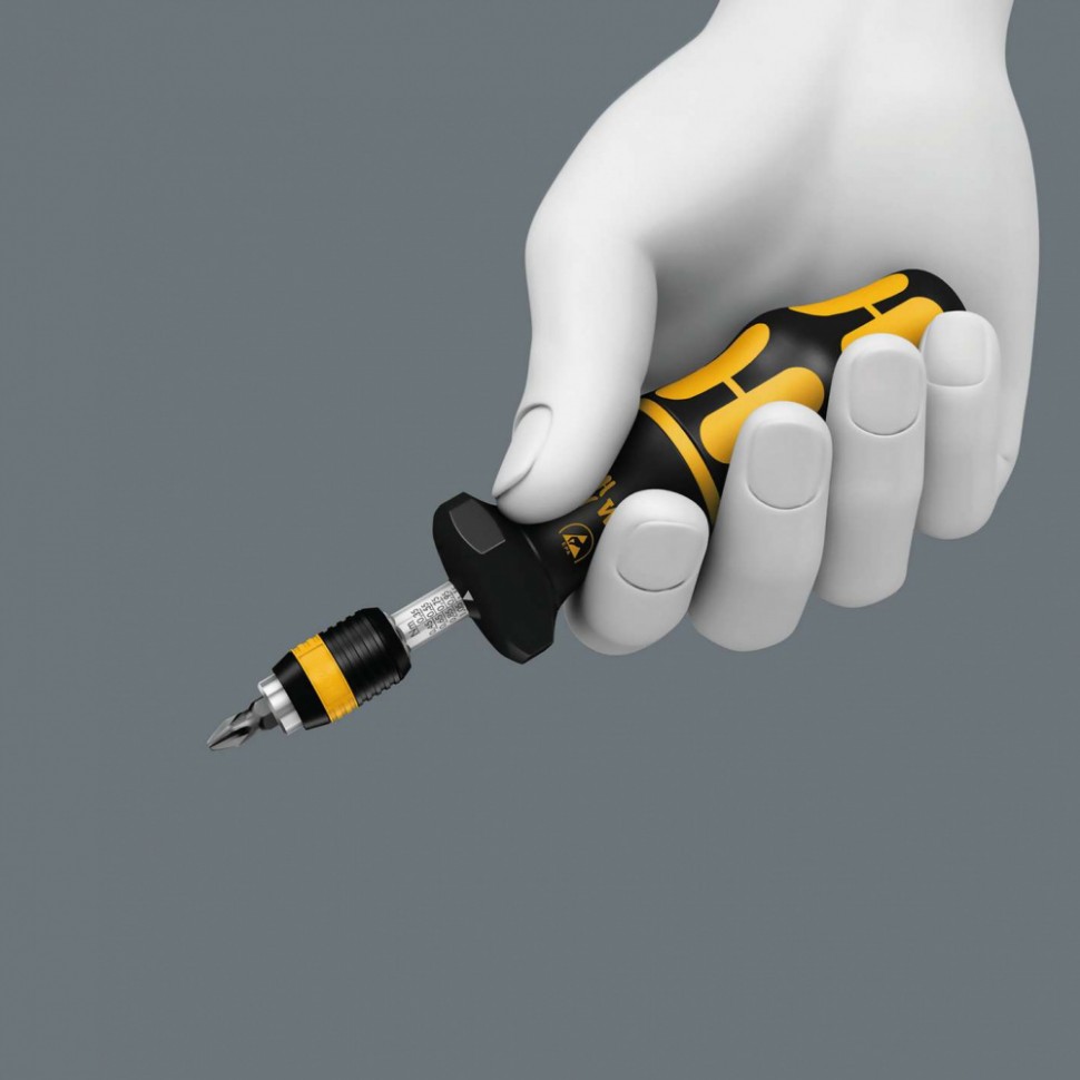 Регулируемая  динамометрическая отвертка с патроном Rapidaptor, Kraftform ESD, WERA 7400, 7440 ESD, 074730