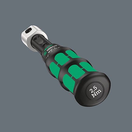 Динамометрический ключ WERA Click-Torque XP 3 с установленным моментом 10 Нм, гнездо 9x12 мм, 15-100 Нм, погрешность ± 2%, 332 мм, WE-075672