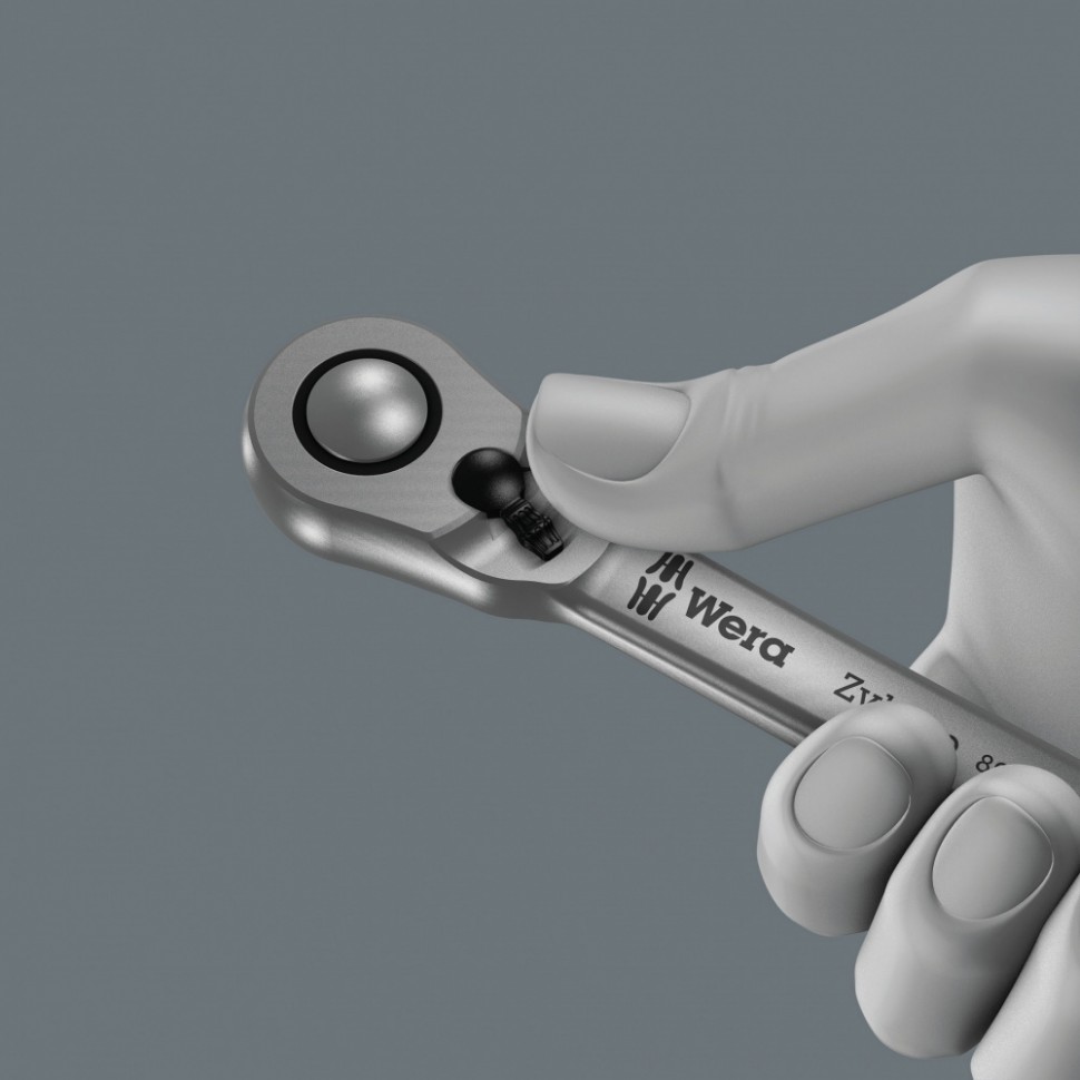 8004 C Zyklop Metal - трещотка, переключение реверса, привод 1/2" WERA 004064