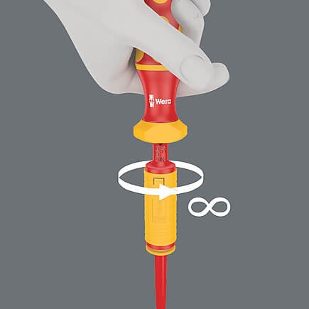 Ручка-держатель динамометрическая отвертка диэлектрическая WERA Kraftform Серия 7400 VDE (0.3-1.2 Нм) 074752