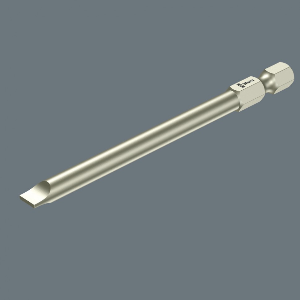 Бита WERA 3800/1 TS для винтов со шлицем 1,2/25 мм, нержавеющая сталь 071002