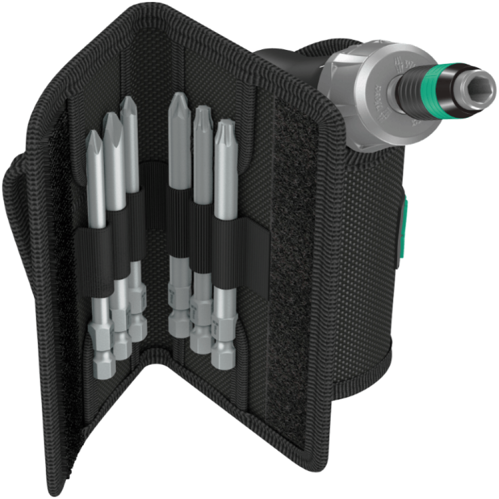 Отвертка пистолетная Kraftform Kompakt Pistol WERA RA 4 с насадками 051031