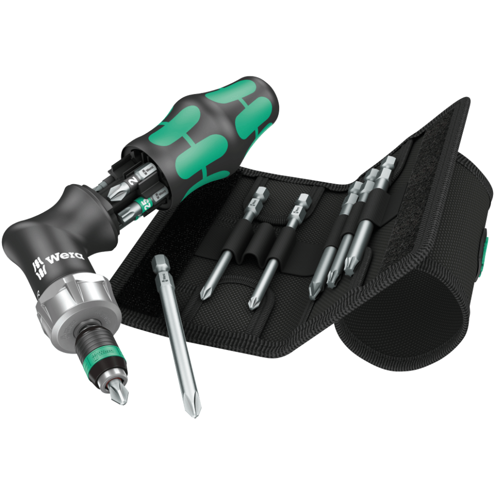 Отвертка пистолетная Kraftform Kompakt Pistol WERA RA 4 с насадками 051031