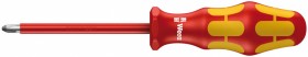 Отвертка диэлектрическая крестовая Pozidriv WERA Kraftform Plus 165 i PZ VDE, PZ 1 / 80 мм, 006162