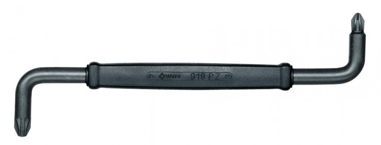 Изогнутая отвертка PZ1+2 WERA 919 PZ 017305 по цене 1 112 руб. в ...