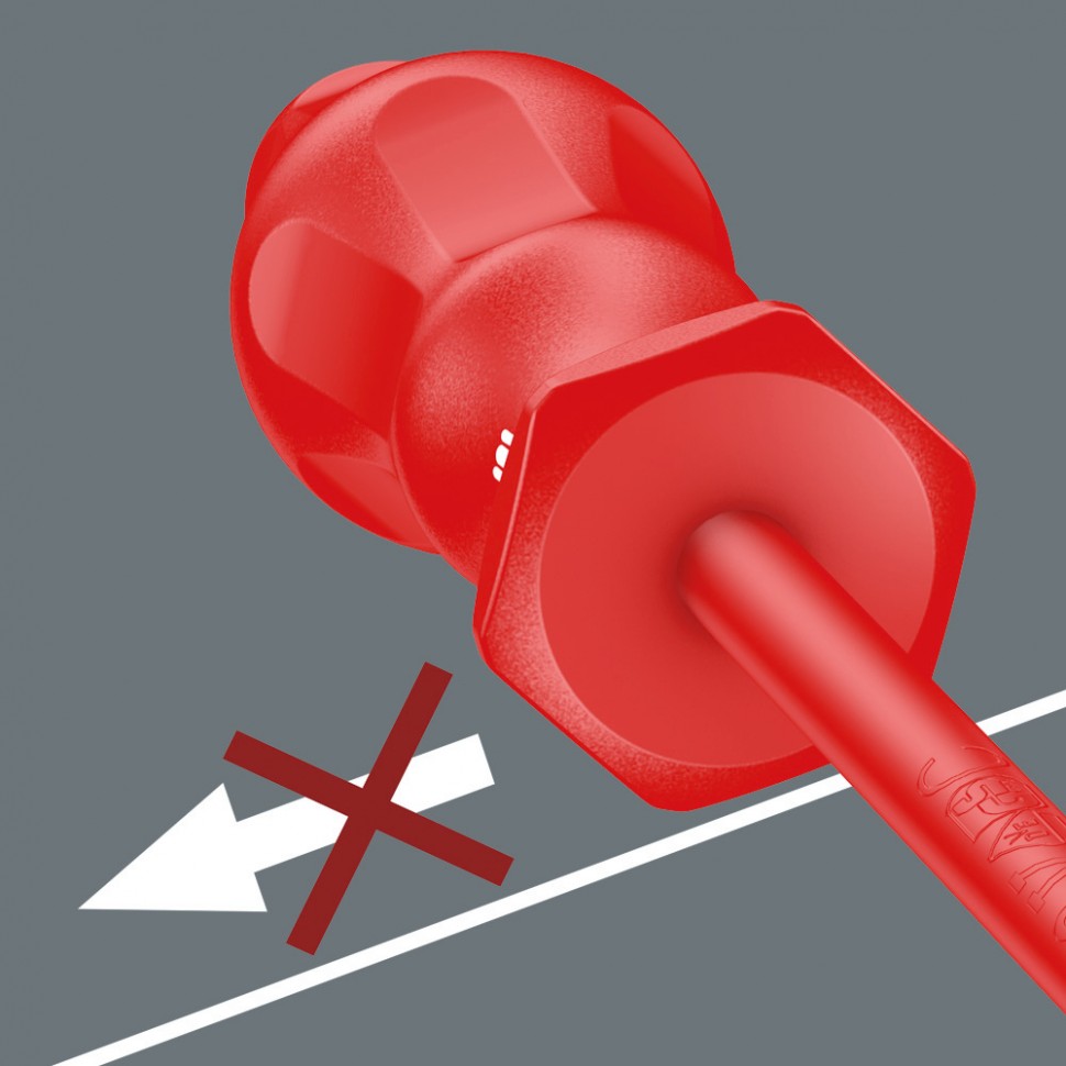 Отвертка диэлектрическая крестовая Pozidriv WERA Kraftform Classic 1765 i VDE, PZ 1 / 80 мм, 031260