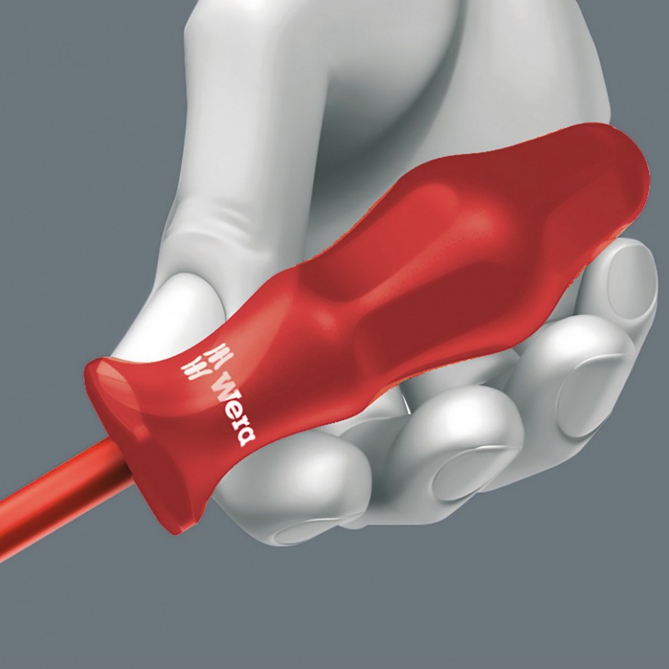 Отвертка диэлектрическая крестовая Pozidriv WERA Kraftform Classic 1765 i VDE, PZ 1 / 80 мм, 031260