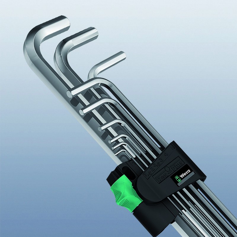 Г-образный ключ 12 мм, метрический, хромированный WERA 950 L 021645