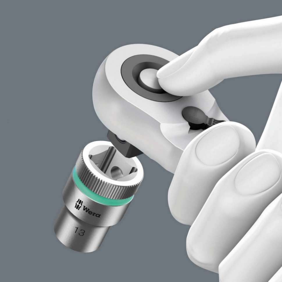 8006 C Zyklop Hybrid - трещотка, переключение реверса, привод 1/2" WERA 003780