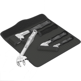 6004 Joker Набор ключей гаечных рожковых с самонастройкой, в чехле, 4 предмета Wera, XS 7-10 мм, S 10-13 мм, M 13-16 мм, L 16-19 мм, WE-020110