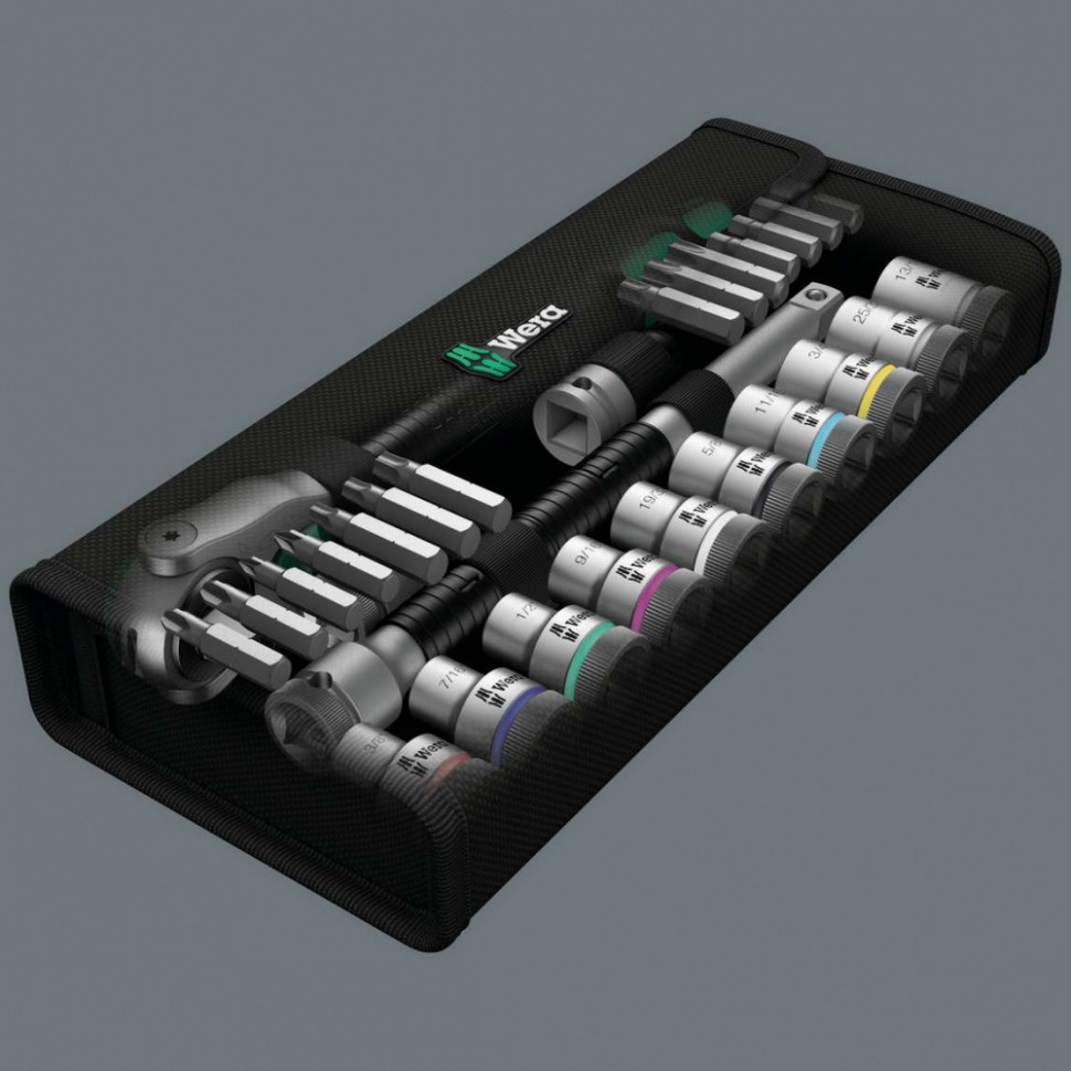 8100 SC 9 Zyklop Speed - набор с трещоткой, привод 1/2", дюймовый WERA 004079