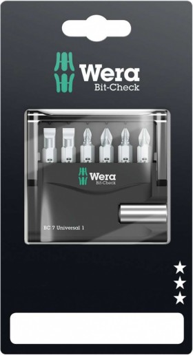 Набор насадок WERA Bit-Check 7 Universal 1 SB 073406