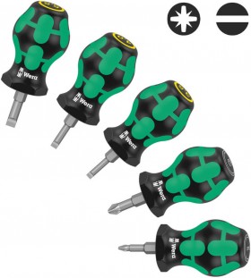 Набор коротких отверток WERA Stubby Set 2 (SL, PZ), WE-008871
