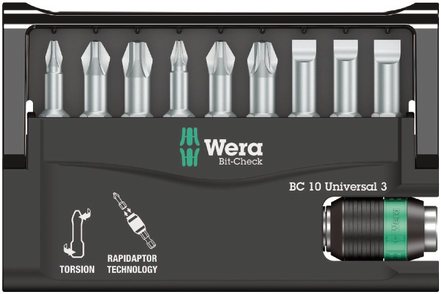 Набор WERA Bit-Check 10 Universal 3 056375