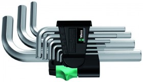 Набор Г-образных ключей, метрических, хромированных WERA 950/9 SM N 021406